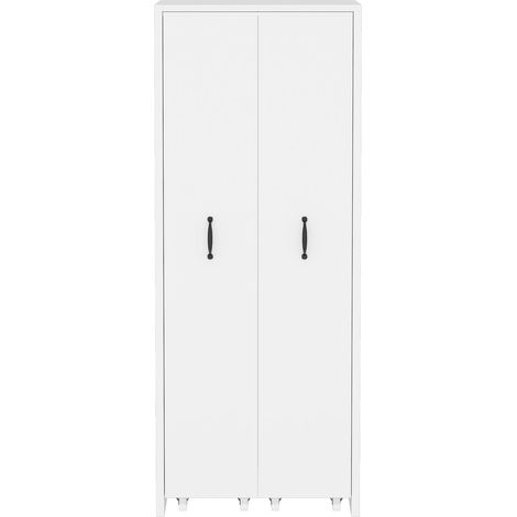 Bibliothèque extensible sur roulettes 4 niveaux meuble de rangement MDF blanc 51,5 x 41 x 158 cm (1/5)