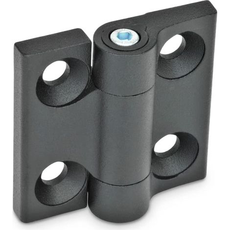 Ganter Normelemente Cerniere frizione regolabile coppia regolabile resistenza all'attrito GN 437-ZD-40-40-A-SW zinco pressofuso 40 x 40 mm (1/2)