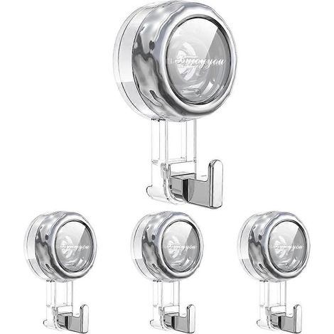 4 pièces robuste Suction tasse crochets Strong Suction cintre pour Wreath Shower fenêtre et verre porte étanche (1/5)