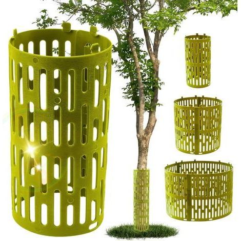 Protection du Tronc d'arbre Extensible 12 pièces (20 x 33cm) Contre Les morsures de gibier et Les Robots tondeuses, Protection Contre Les morsures, Les Animaux Sauvages résistante aux UV (1/5)