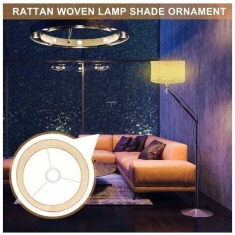 en Osier Abat- Jour en Rotin Lustre Abat- Jour Tissé Plafonnier Couvre Clip sur Ampoule Abat- Jour pour Table Mur Plafond De' étage Lampe--TRIMEC (1/4)