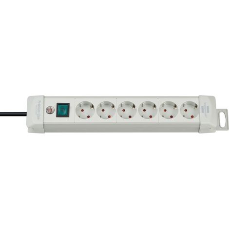 BRENNENSTUHL 1955560100 Premium-Line 6fach lichtgrau DE Steckdosenleiste