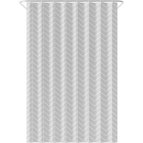 Cortina de Ducha Hefe Living de Tela 120x200 Cm, Marrón Claro y Negro
