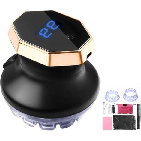 Cortapelos eléctrico de acero inoxidable resistente a la corrosión con mango ergonómico antideslizante, adecuado para cortes precisos, Gold E (1/4)