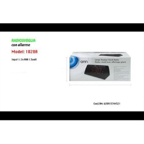 TrAdE Shop Traesio - Radiosveglia Con Allarme Sveglia Digitale Orologio Con Ampio Display 1828a -