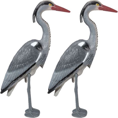 Reiher gartenfiguren 2er set