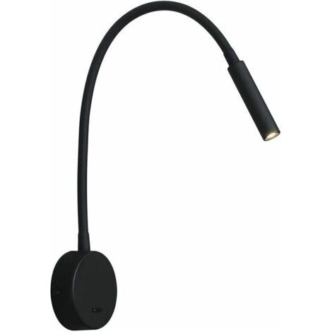 Applique de Lecture Noir, Lampe Col de Cygne Flexible LED 3W 3000K Fixation Liseuse Murale 240V avec interrupteur pour Chambres Salon Intérieur Salon (1/5)