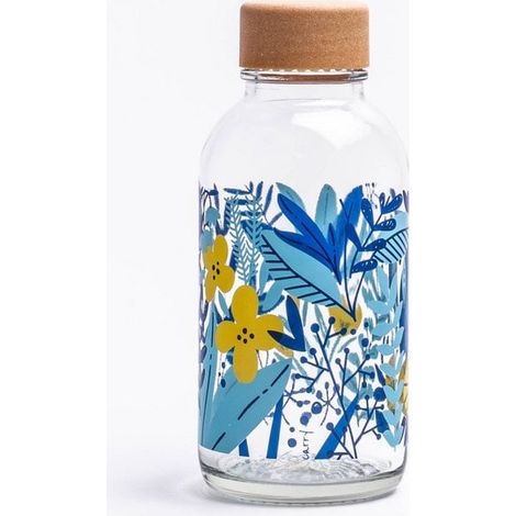 Bouteille en verre gourde avec motif Little Jungle pour promenade et nature 0,4 L - PANGIVO (1/5)