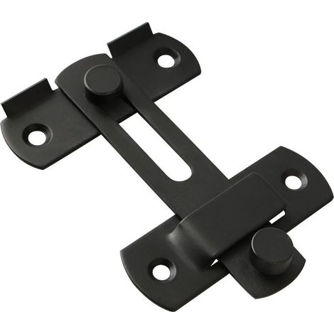 Serrure pour porte coulissante avec vis, acier inoxydable noir mat, lot de 2, EMS9001B-2P (1/5)