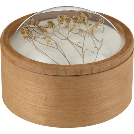 Boîte Déco en Bois "Cereal" 20cm Naturel (1/4)