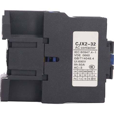 Contacteur 3P 32A 220V AC pour Rail DIN, Contacts Argent Normalement Ouverts