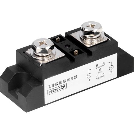 Industrielles Halbleiterrelais 4-32 VDC bis 30-450 VAC, verstärkte Aluminiumplatte, verbesserte DC-Steuerung
