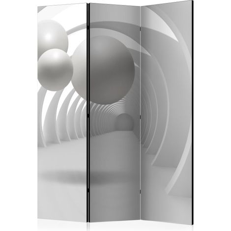 Paravent 3 Volets "White Tunnel" 135x172cm (1/2)