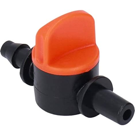 Vanne de commutation pour irrigation goutte à goutte, lot de 50, compatible avec tuyaux PP, diamètre extérieur 4/7 mm, entrée 6 mm (0,2 pouce), clé de commutation robuste pour jardin aquatique (1/5)
