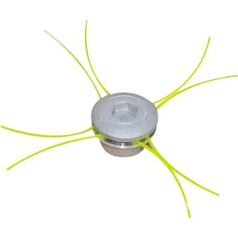 Tête de débroussailleuse 4 fils – Aluminium léger résistant à la corrosion – Compatible tondeuses à gazon – 72 x 44.5 mm (1/4)