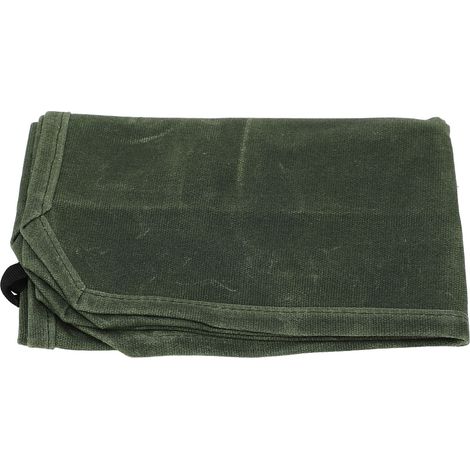 Messertasche aus gewachstem Canvas mit 7 Fächern, professionelle faltbare Küchenmessertasche, geeignet für Camping und Grillabende, grün. (1/4)