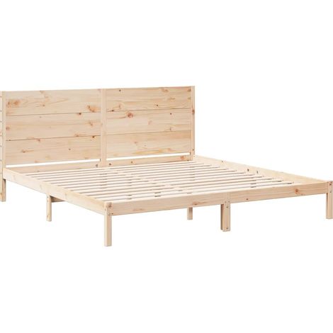 Giroletto Extra Lungo senza Materasso 200x210 cm Legno Massello vidaXL (1/4)