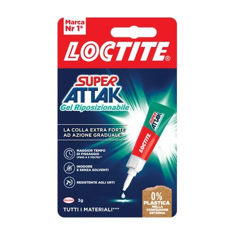 LOCTITE ATTAK GEL RIPOSIZIONABILE - GR 3 CF=PZ 12- 1 confezioni