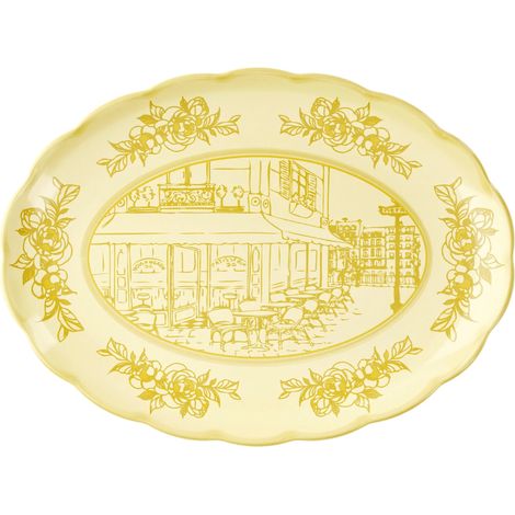 Guzzini - Vassoio Ovale grande in melamina Josephine 'Table Decor' (Giallo Polvere)