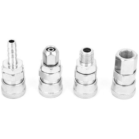 pezzi di raccordo pneumatico a sgancio rapido da 1/4", connettore a spina per tubo flessibile del compressore d'aria (1/5)