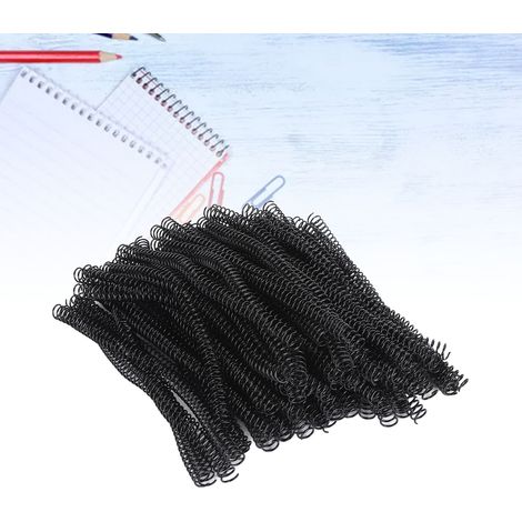 100 A4-Blätter zu binden, Rückendurchmesser 12,7 mm, 48 Zähne, Bindeverhältnis 4:1, Bindekapazität 90 Blatt, Spiralbindung, schwarze Spirale. (1/5)