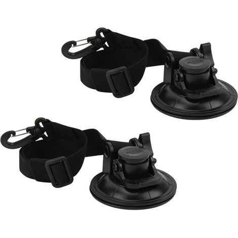 2 Pièces Crochet de Fixation Ventouse 9 cm avec Mousqueton pour Store Latéral Auto (1/5)