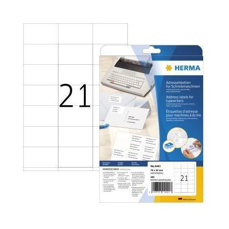 HERMA Adressetik. 70x42 mm Papier Ecken spitz 420 St.