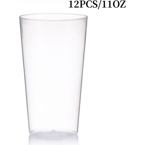 Tumbler Plastique - 11 oz - En PP Sans BPA - Lavable Au Lave-Vaisselle - Pour Cuisine Intérieure Et Extérieure - Lot De 12 Pièces (1/5)