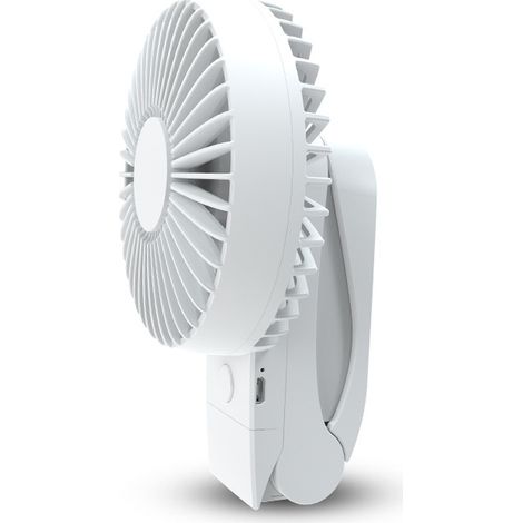 Ventilateur à pince fonctionnant sur piles (blanc), convient pour une utilisation intérieure et extérieure (1/5)