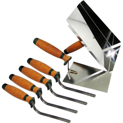 CONTOO Fugblech Edelstahl 245x155mm + Trapezkelle + Fugenkelle 6+8+10+12mm KORKGRIFF CT04 (1/4)