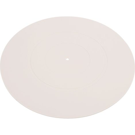 Tapis de plateau de platine vinyle en caoutchouc antidérapant et antistatique, universel pour toutes les platines vinyles, beige (1/5)