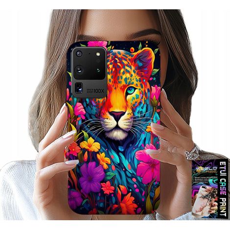 Hülle für Samsung Galaxy S20 Ultra – florales Tigermuster + Folie (1/5)