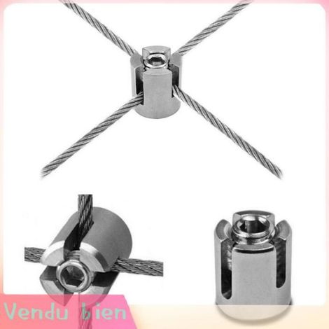 HURRISE pince de croisement à corde métallique HURRISE Pince de cable transversal (M10 auto kit M10 4 mm / M8 3 mm / 0,12 pouces (1/5)