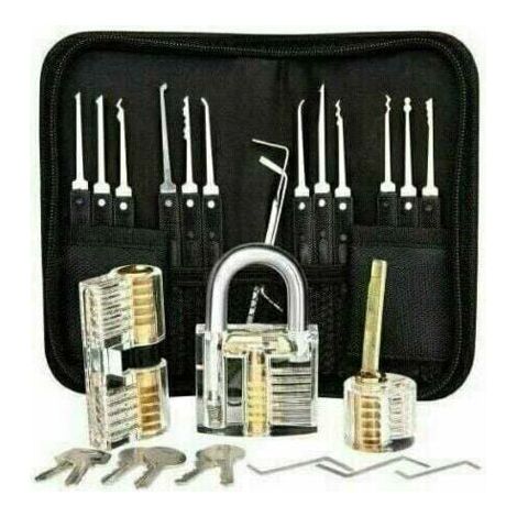 Kit de crochetage professionnel, 26 kits de signature de mot de passe avec 3 kits transparents de crochetage de cadenas (1/4)