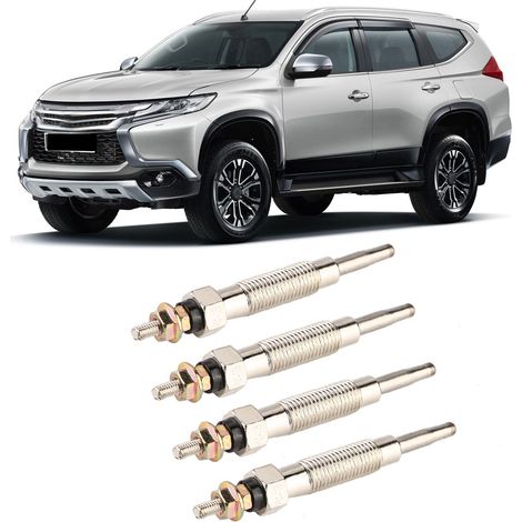 4pcs Bougies de Préchauffage Diesel pour MITSUBISHI PAJERO SHOGUN 1994-1999 2.8 TD, Adaptateur de Chauffage, Équipement de Remplacement (1/5)