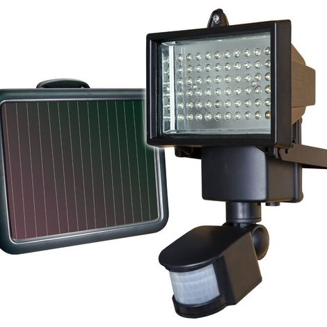 Détecteur de mouvement solaire 120 LED – Éclairage large pour couloir – Lampe façade IP65 (1/5)