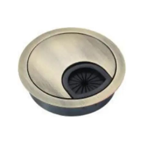 QAZQA Passe Câbles Bureau Rond Encastrable, Passe Fil 60mm Métal Brossé Design Rangements de Câbles pour Table de Bureau 1Pcs (1/4)