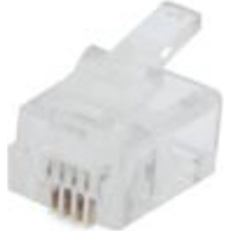 Connecteur RJ11 - 6P4C - Pour Câblage Téléphonique Fixe - 50 Pièces (1/2)
