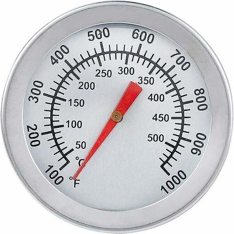 Thermomètre pour Barbecue, Thermomètre de Four en Acier Inoxydable Max 500°C/1000°F Affichage analogique Thermomètre pour Four, Four à Pizza, Four à Bois