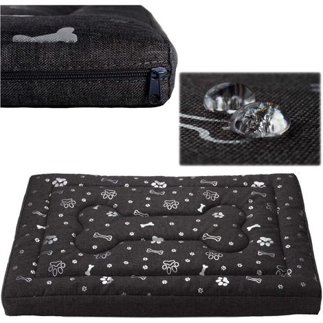 Weiche wasserdichte Hundebettmatratze Welsti dunkelgrau XL 130x90 cm