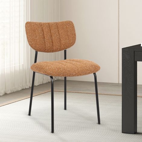 Chaise de salle à manger en tissu cuivre ANTO (lot de 2) (1/5)