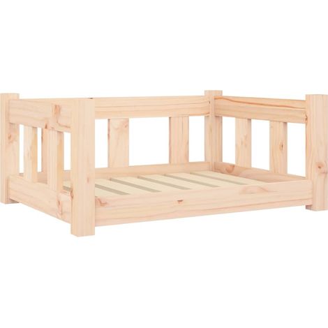 vidaXL Cama para perros madera maciza de pino 65,5x50,5x28 cm (1/2)