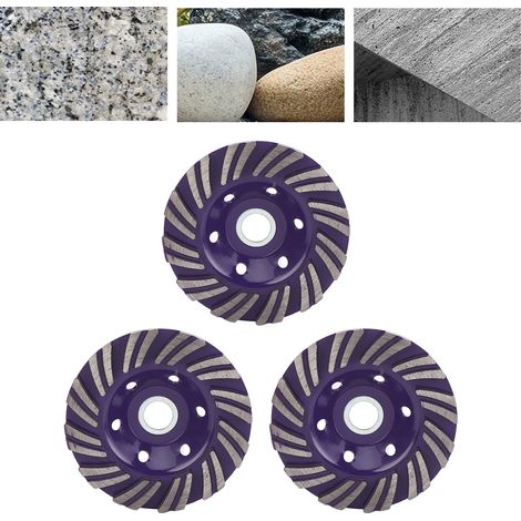 Le disque de meulage violet 100 mm à rainure unique diamanté pour béton est adapté au polissage des surfaces en béton, granit, marbre, ciment et mortier en couche mince. (1/5)