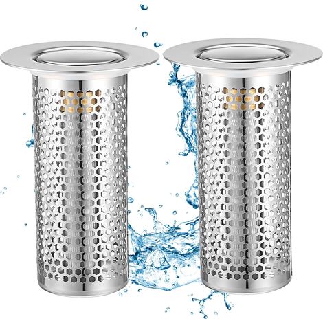 Bouchon de lavabo - inox 304 - argenté - pour salle de bain (1/5)