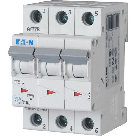 Interruttore automatico di sovracorrente a 3 poli PLSM-B16/3-MW