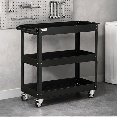 Boîte à outils coloris noir en acier 83 x 35,3 x 76 cm (1/5)