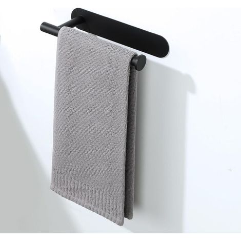 Porte Serviette Adhesif, Longueur 23 CM, Support Serviette Salle de Bain sans Percage, en Acier Inoxydable 304, Durable et Pratique, Porte Serviette Mural sans Percage pour Cuisine, Toilette (1/5)