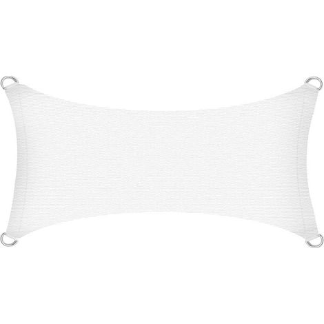 Sonnensegel Sonnenschutzsegel Sonnendach Sonnenschutz UV-Schutz Sichtschutz HDPE Weiß / 4x6m (Rechteck)