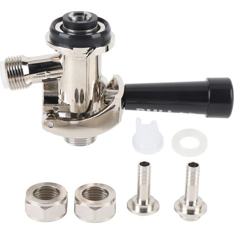 Raccord de fût D Type Acier inoxydable G5/8 Ergonomique Compatible Kegerator Filtre intégré Anti-mousse Lot de 5 (1/5)