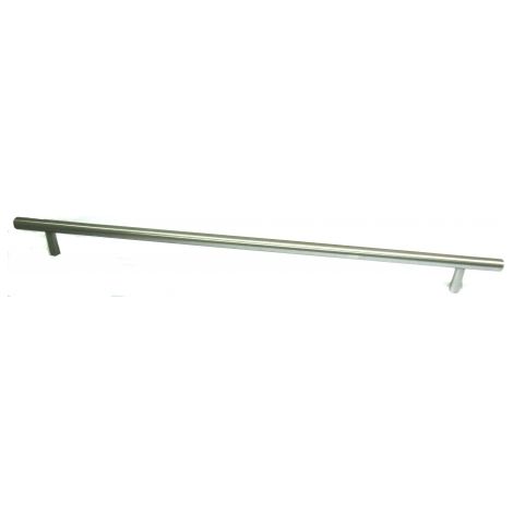 Ouvre&Déco – Poignée de meuble inox mat 128 mm – Finition grise – Pour meubles modernes – Largeur 190 mm – Hauteur 10 mm – Épaisseur 30 mm